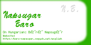 napsugar baro business card